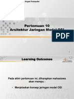 Pertemuan 10 Arsitektur Jaringan Model OSI