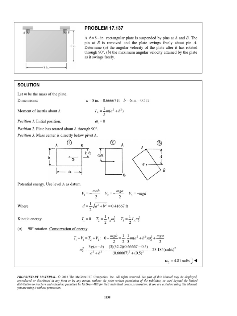 PROBLEM 17.137: Solution | PDF | Gear | Kinematics
