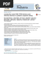 Lactobacillus Reuteri DSM 17938 Shortens Acute Infectious Diarrhea in a Pediatric Outpatient Setting.