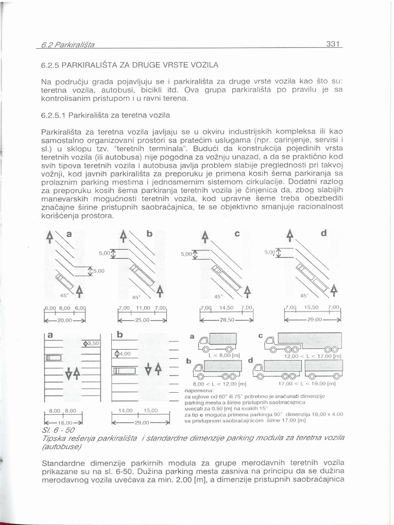 Dimenzije Parkinga Za Kamione | PDF