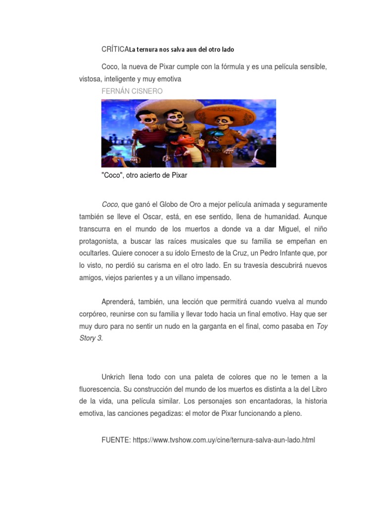 Coco | PDF | Pixar | Animación