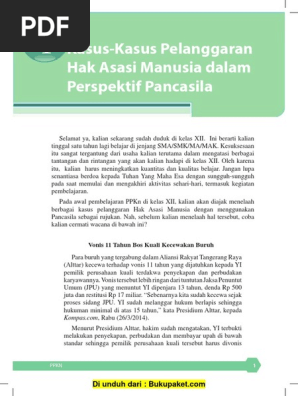 Bab 1 Kasus Kasus Pelanggaran Ham Dalam Perspektif Pancasila