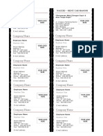 Company Name: Employee Name "Penyewaanmobil Dengansopir & Atau Tanpa Sopir "