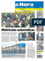 Diario La Hora de Ambato, Tungurahua, Ecuador 14-08-2014 Penoso Rescate de Víctimas.