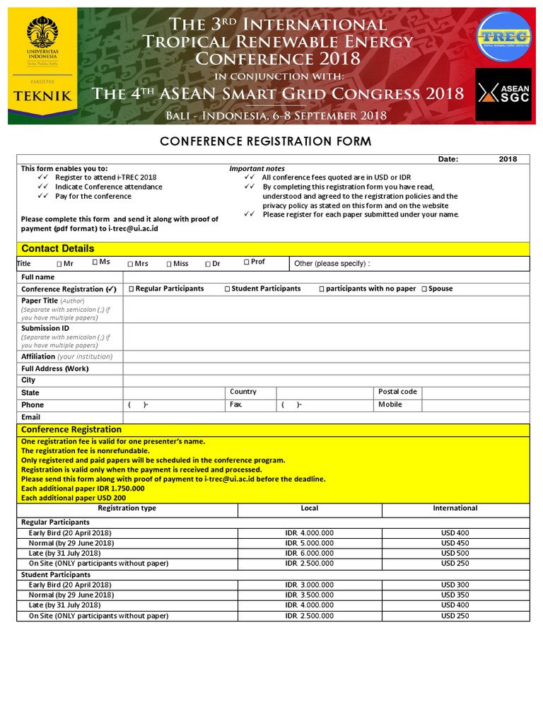 i-TREC 2018 Registration Guide | PDF | Cyberspace | Computing