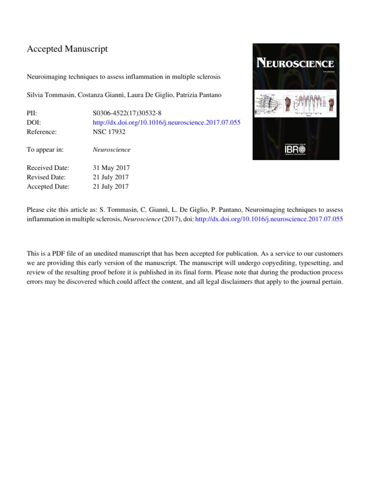 Neuroimaging Techniques To Assess Inflammation in Multiple Sclerosis ...