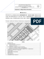 Memoria y Planos Demolicion