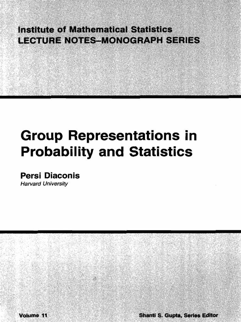 DIACONIS, P. Group Representations in Probability and Statistics