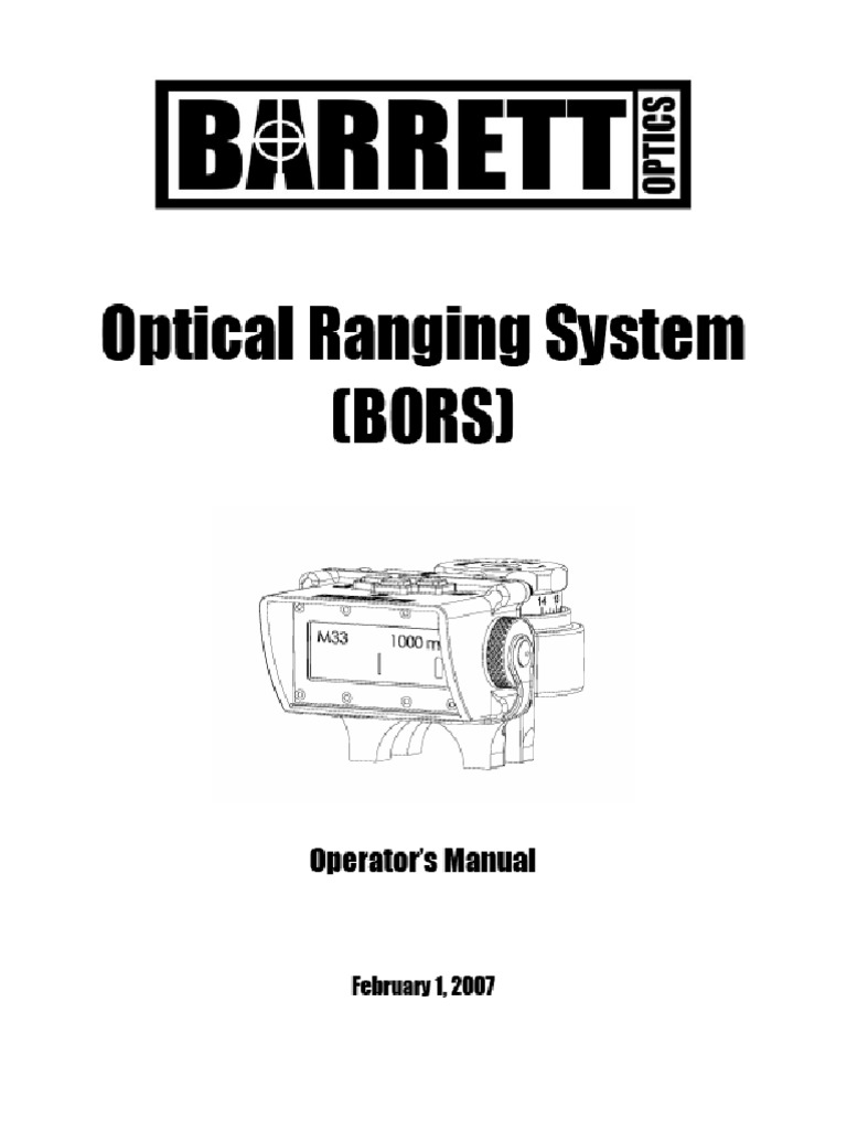 Barrett Bors Manual PDF | PDF