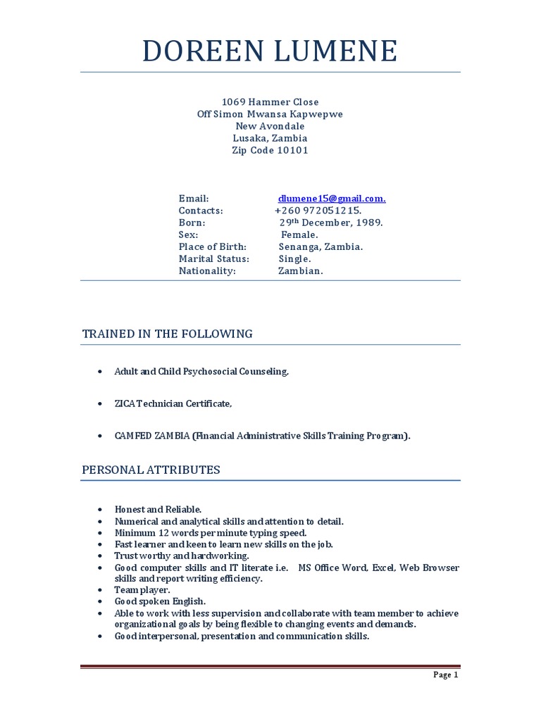 Graduate cv example image