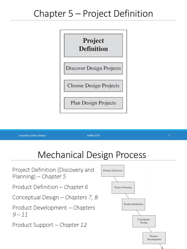 Chapter 5 - Project Definition: University of New Orleans ENME 4733 ...