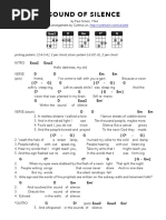 Sound of Silence - Ukulele Chord Chart