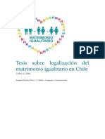 Tesis Sobre Legalización Del Matrimonio Igualitario en Chile