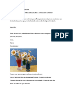 Proyecto Ciencias Con Flores y Colorante