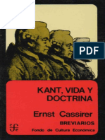Cassirer - Kant - Vida y Doctrina