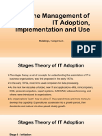 The Management of IT Adoption, Implementation and Use: Malabrigo, Evangerica C