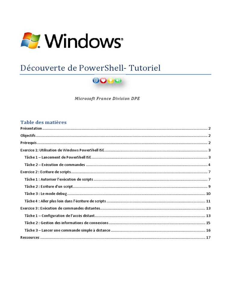 Découverte de PowerShell PDF | PDF | Microsoft Windows | Microsoft