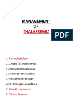 Management of Thalassemia
