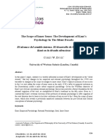 The Scope of Inner Sense: The Development of Kant's Psychology in The Silent Decade