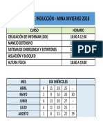 Programa de Inducción - Mina Invierno 2018