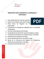 Requisitos Consejales y Diputados