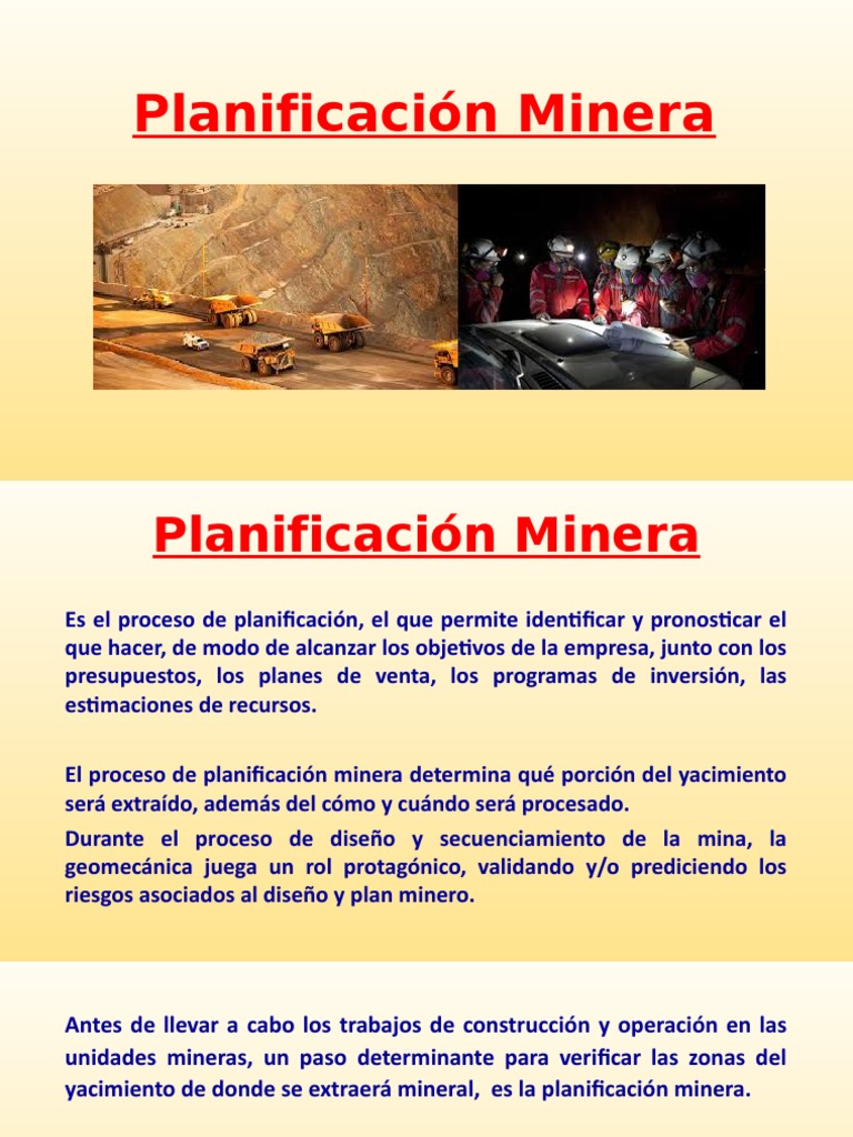 Planificación Minera | PDF | Minería | Planificación