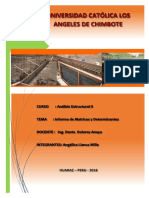 Análisis de matrices y determinantes para estructuras