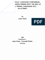 Kazar Lajos JAPANESE URALIC LANGUAGE COMPARISON PDF