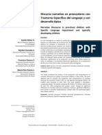 Discurso Narrativo en Preescolares Con Trastorno Específico Del Lenguaje y Con Desarrollo Típico