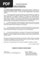 Solicitud de Refugio