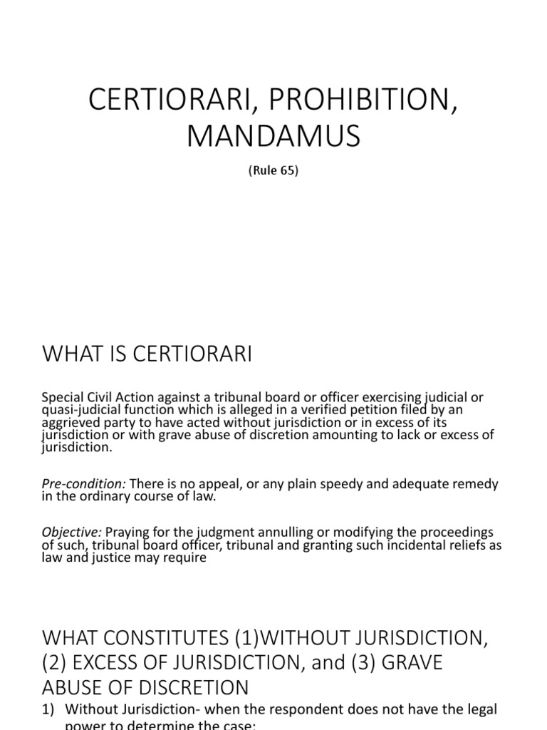 Rule 65 V3 | PDF | Injunction | Mandamus