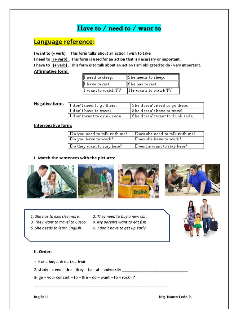 Have To - Need To PDF | PDF | Business