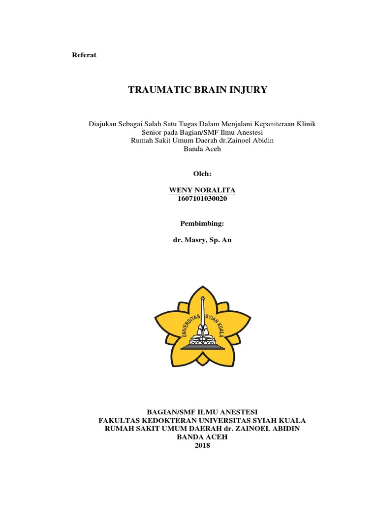 Traumatic Brain Injury | PDF