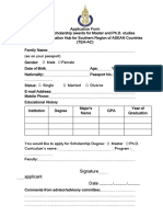 Scholar Applicationform