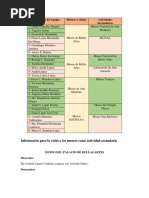 Actividades Secundarias  801B