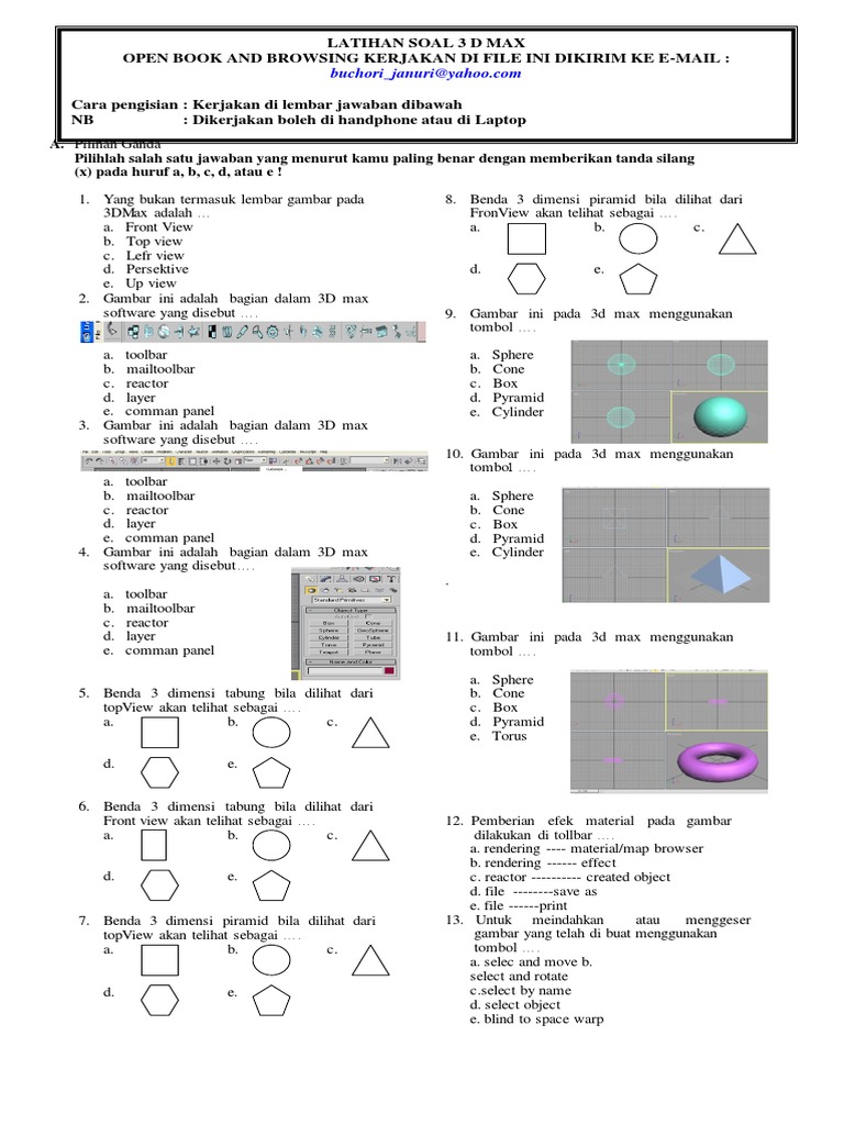 Soal Latihan 3d Max | PDF