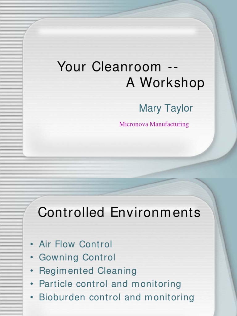 Cleanroom Training PDF | PDF | Nature