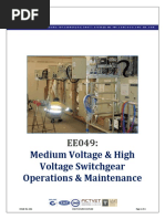 GUIDE ONLY Medium Voltage High Voltage Switchgear Operations Maintenance