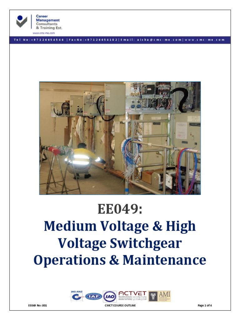 Medium & High Voltage Switchgear Training | PDF | Electrical Substation ...