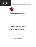 AXIOLOGIA EDUCACIONAL - Programa 2008-2009