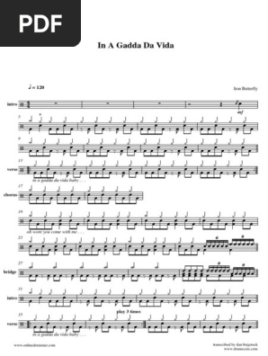In A Gadda Pdf Song Structure Vocal Music scribd