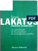 Imre Lakatos - Escritos Filosoficos 1 PDF