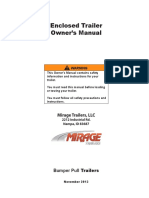 Enclosed Trailer Owner's Manual: Mirage Trailers, LLC