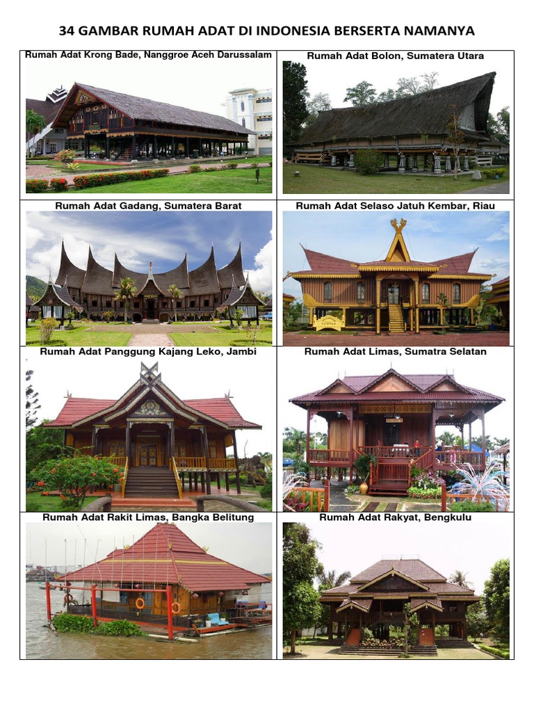 Menggambar Rumah Adat Riau Rumah Adat Indonesia