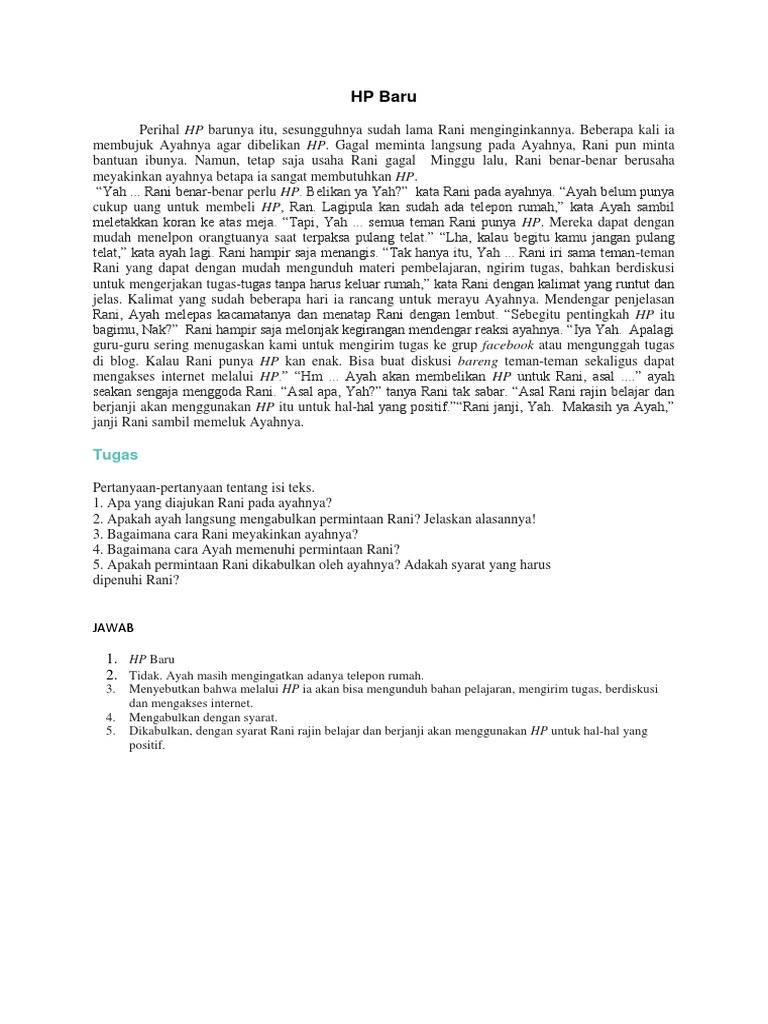 Contoh Teks Negosiasi