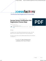 Success Factors Certification Hub Registration Process Steps