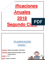 Planificaciones Anuales Segundo Ciclo 2018