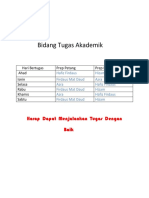 Bidang Tugas Akademik