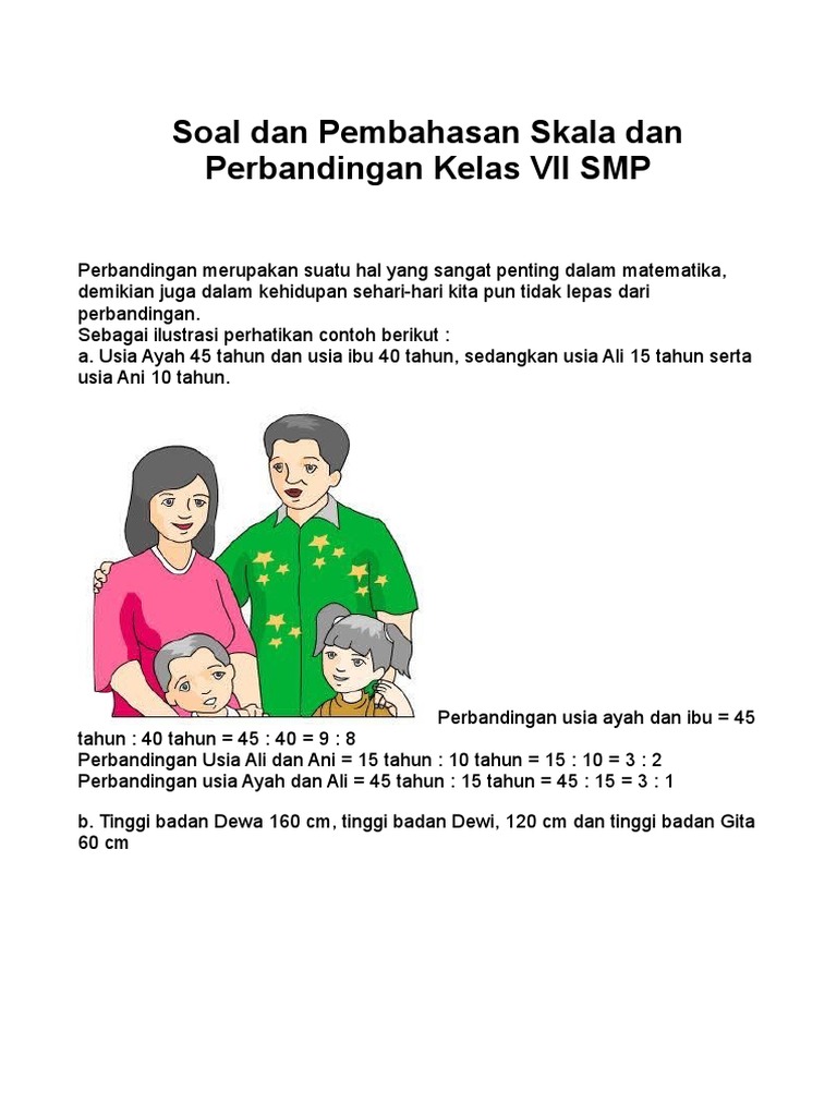 Soal Dan Pembahasan Skala Dan Perbandingan Kelas VII Copy