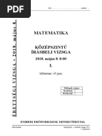 Matematika Érettségi Emelt Közép Szintű Feladatsor 2018